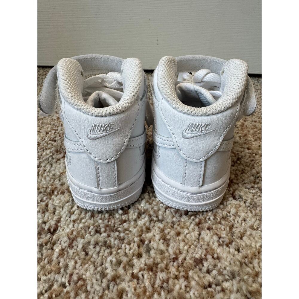 BABY/Toddler NIKE Air Force One Mid Sneaker, 8C, Lace & Velcro - Picture 2 of 8